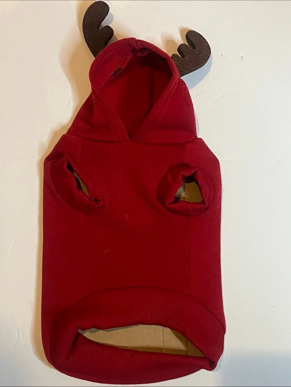 Red Reindeer Holiday Dog Hoodie - Cozy Seasonal Pet Sweatshirt
